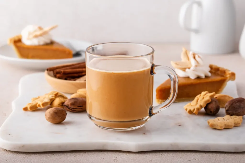 Café latte à la citrouille et aux épices