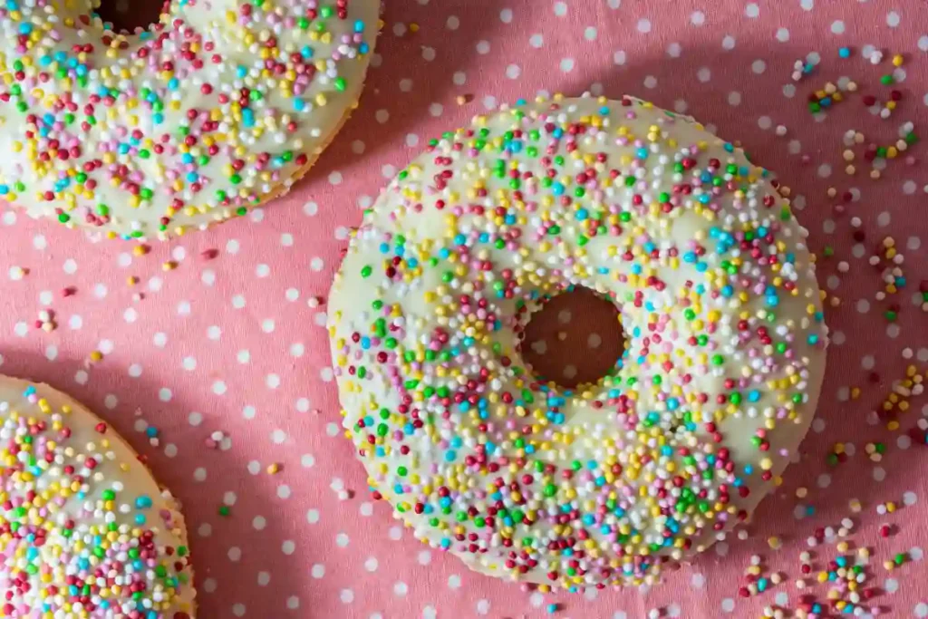 Donuts au chocolat blanc