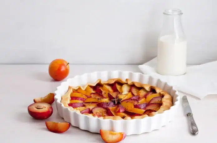 Tarte Prunes Dessert Fruité Savoureux Tester