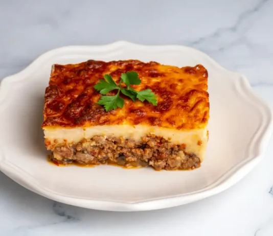 Moussaka aubergine traditionnelle