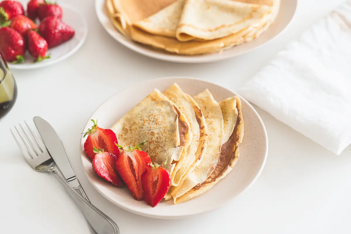 Pâte à Crêpes avec Tartinade au Chocolat