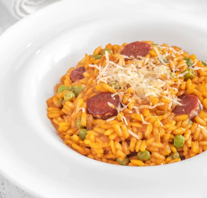 Risotto chorizo parmesan