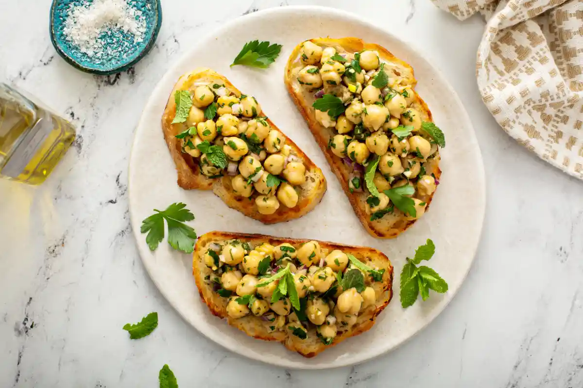 Salade de pois chiches aux herbes