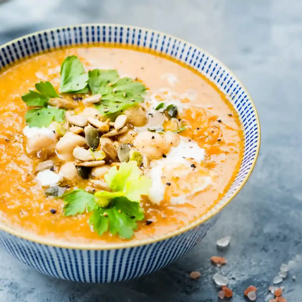 soupe végétarienne aux carottes