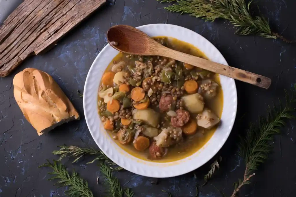 Lentilles Carottes Pommes de Terre et Saucisses au Cookeo