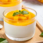 panna cotta au coulis de mangues