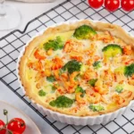 Quiche aux crevettes et brocoli