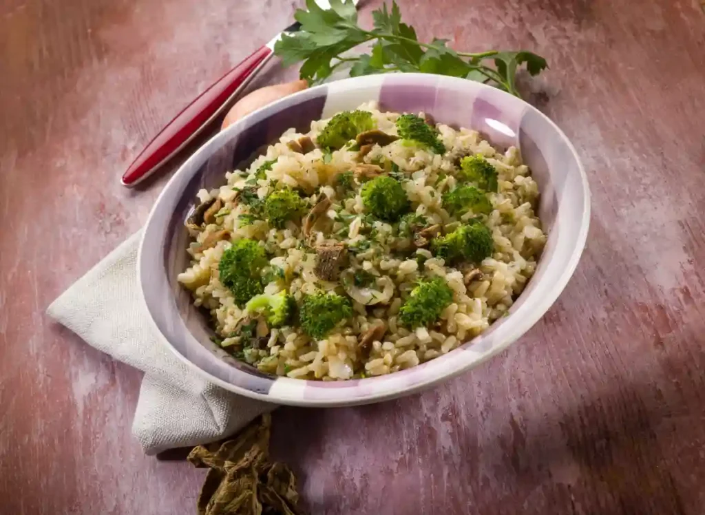 Risotto aux cèpes et brocolis