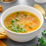 Soupe aux pois cassés légumes et persil au cookeo