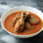 Soupe pilon de poulet au curry curcuma et lait de coco au Cookeo