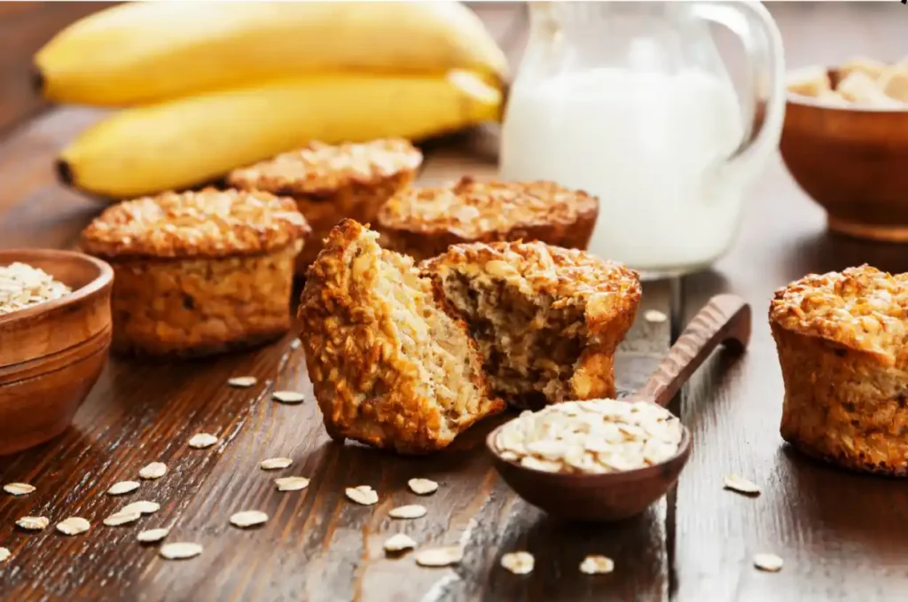 Muffins à la banane et flocons d'avoine