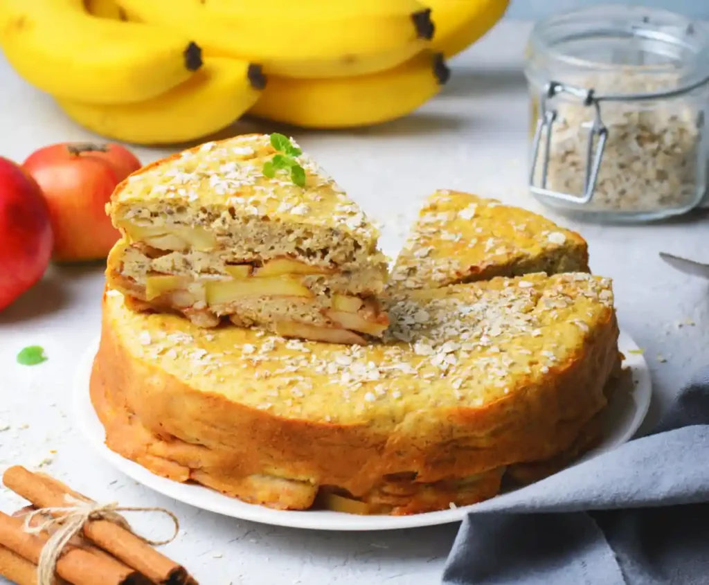 gâteau moelleux aux pommes et bananes