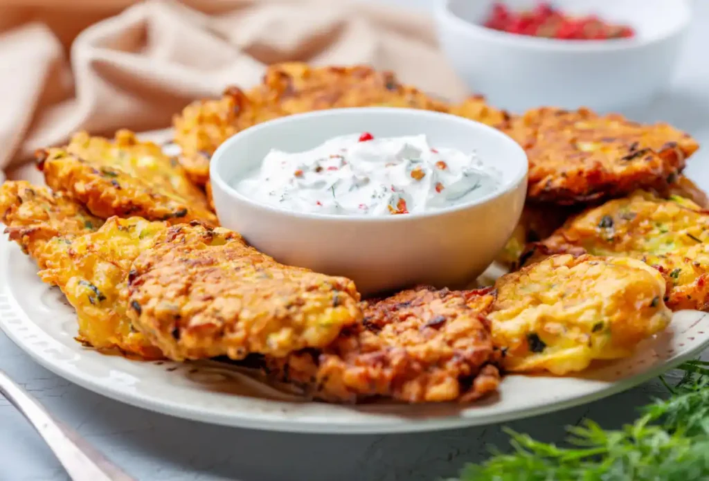 Galettes de courgettes et sauce yaourt au Thermomix