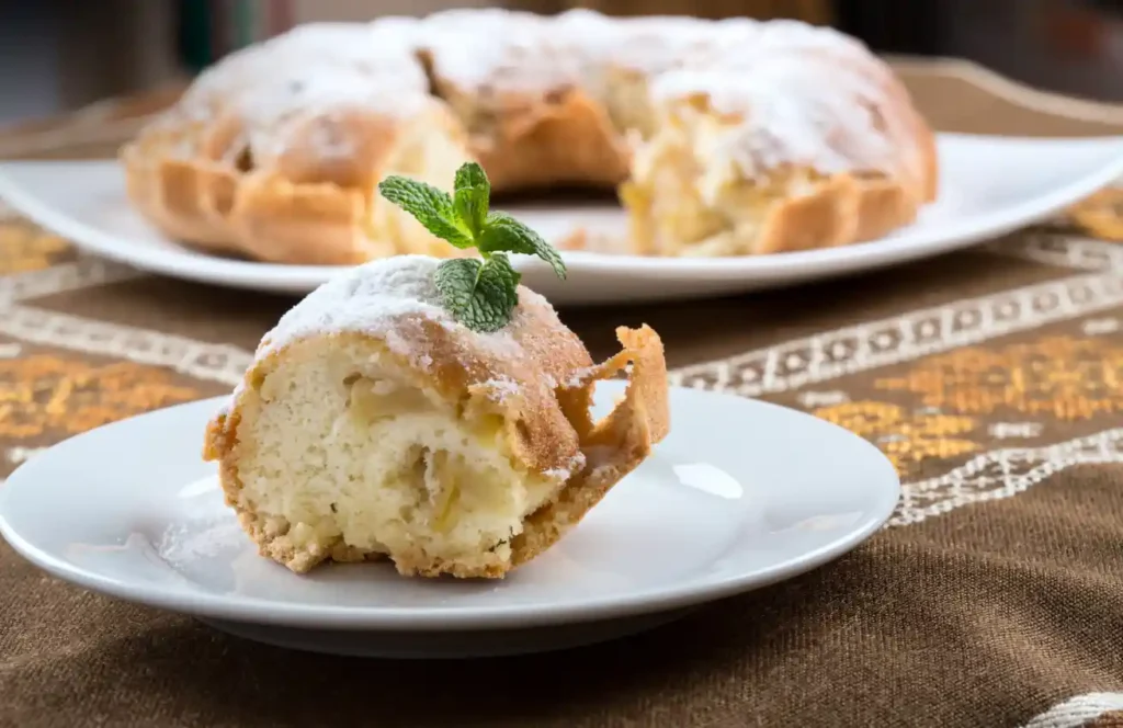 gâteau fourré aux pommes