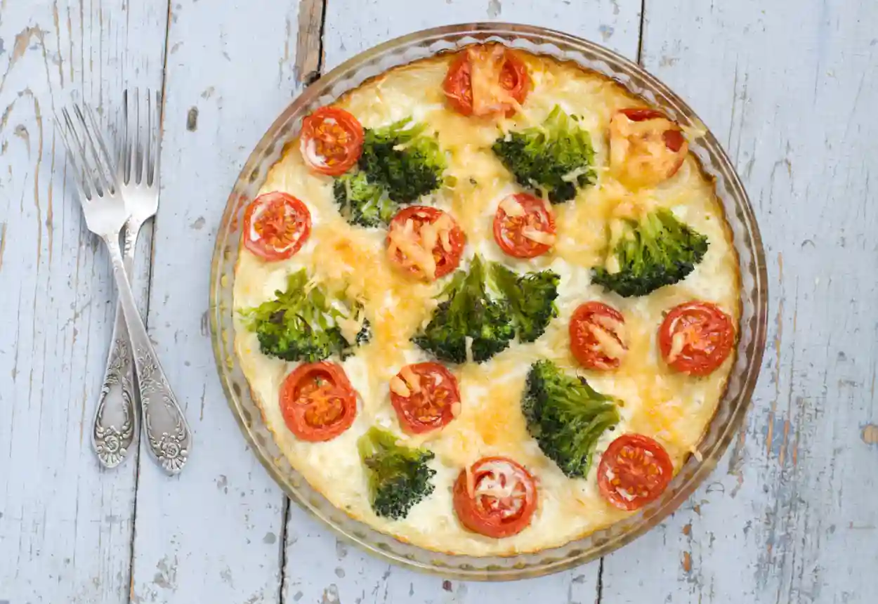 Gratin de brocoli et tomate