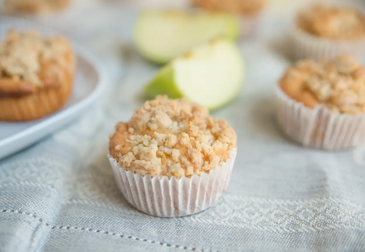 Muffins aux pommes et streusel