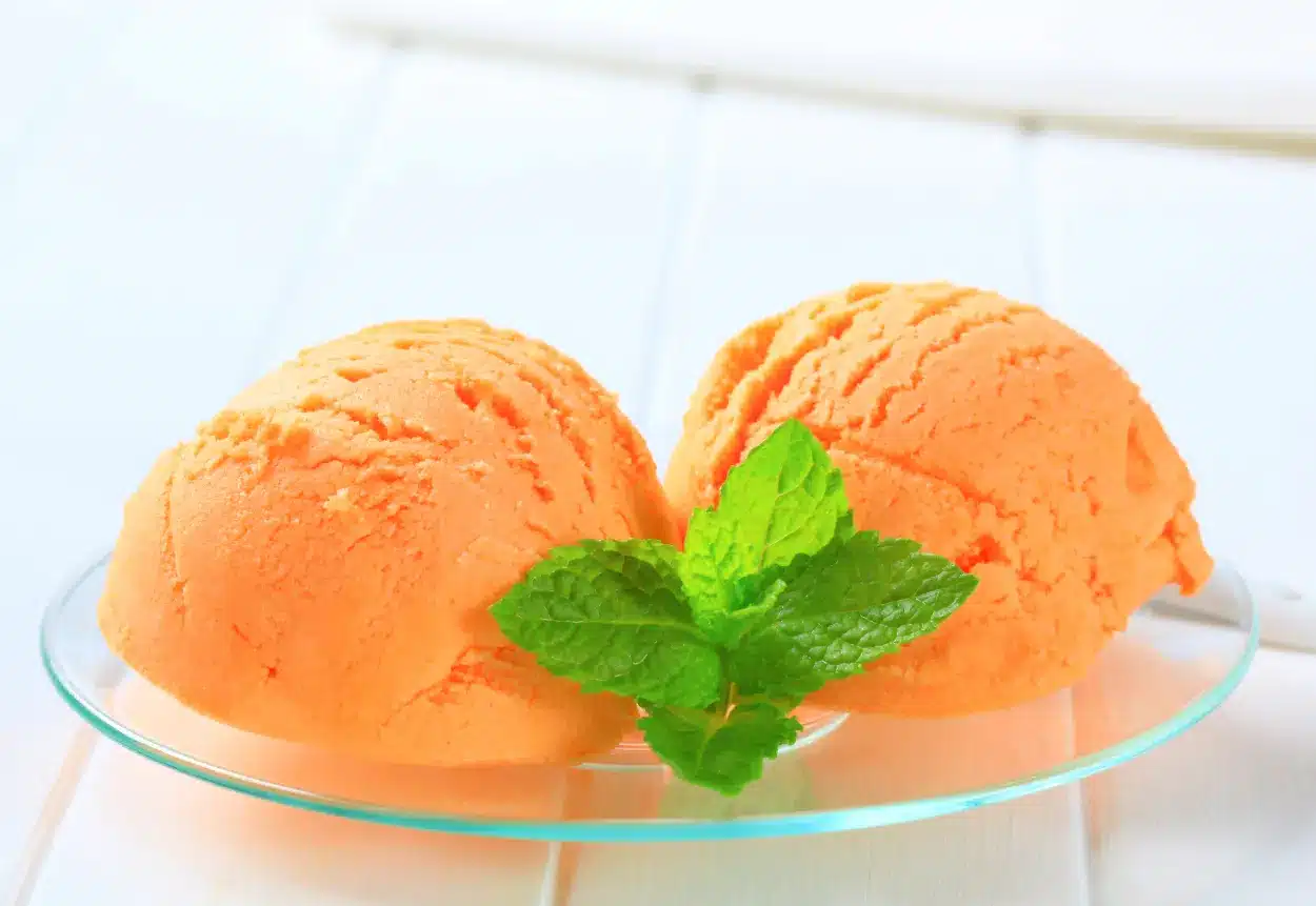 Sorbet à l’orange avec et sans sorbetière