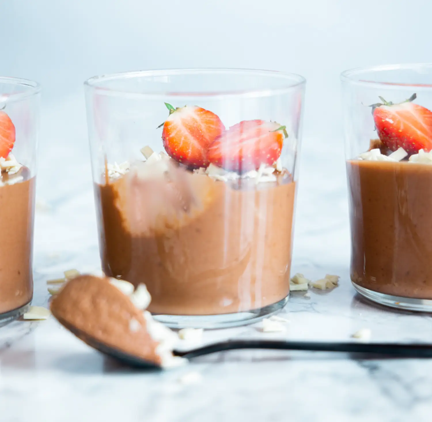 Verrines de mousse au chocolat