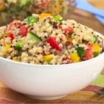 Salade de quinoa aux poivrons et concombre