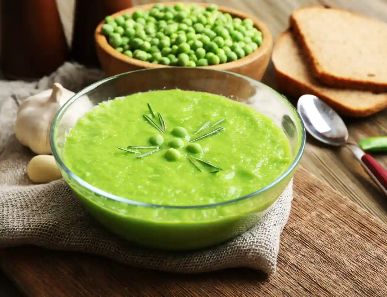 Velouté de petits pois au Thermomix